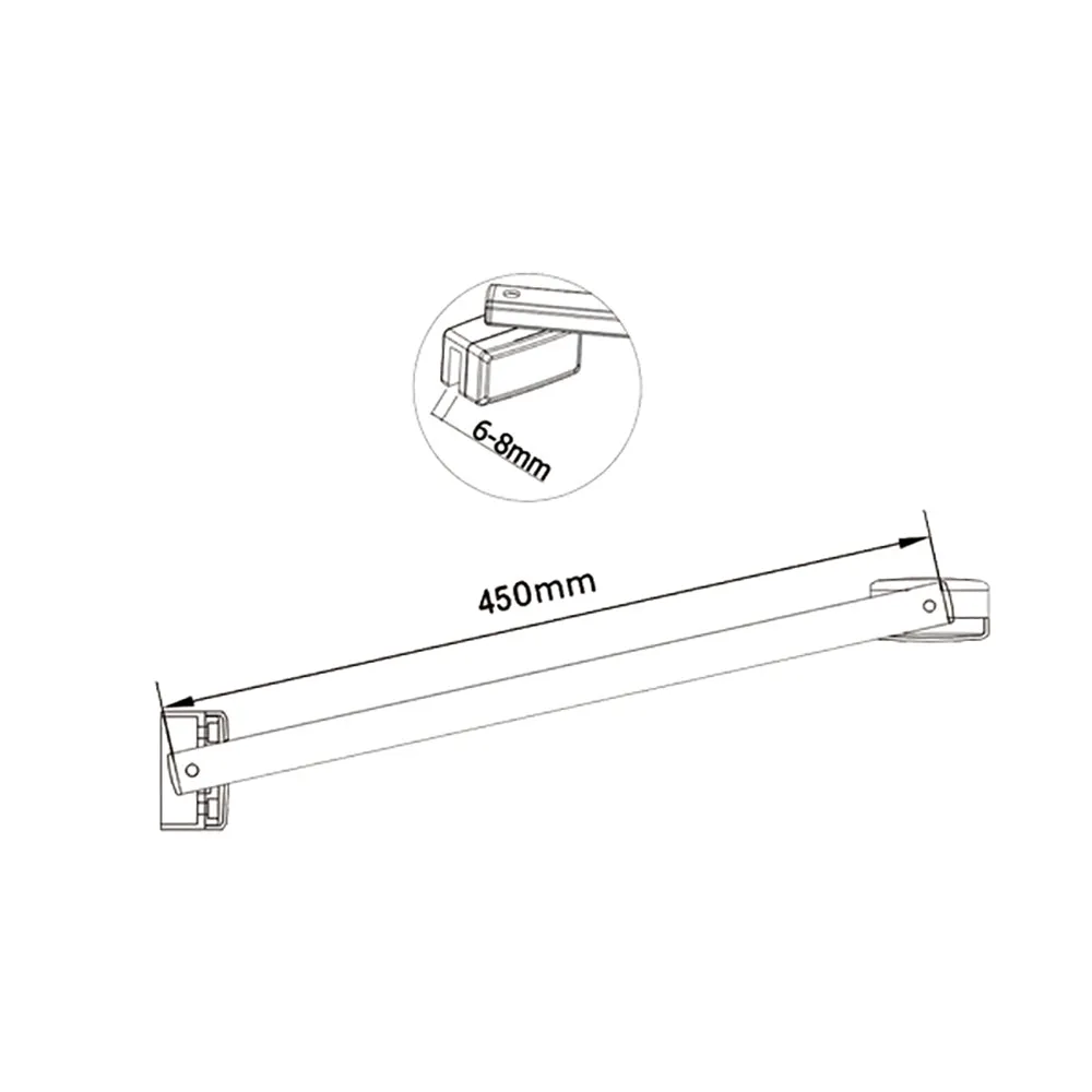 190cm Box Doccia Angolare Porta Battente Pieghevole con Parete Fissa in Vetro Temperato 5 mm Anticalcare Barra da 45cm Nera Opaca Piatto Doccia incluso