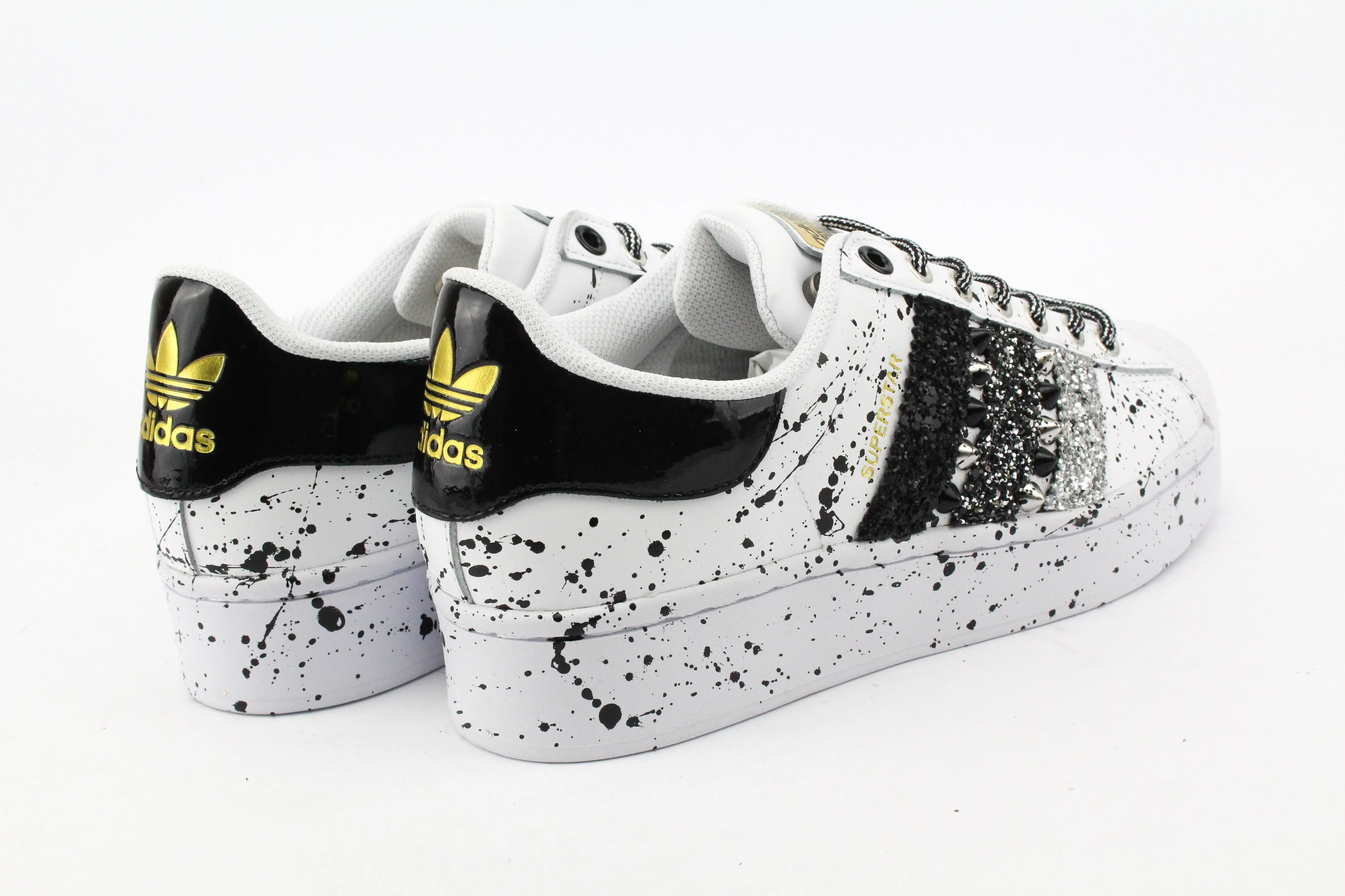 Adidas Superstar Bold Glitter Silver Borchie & Vernice