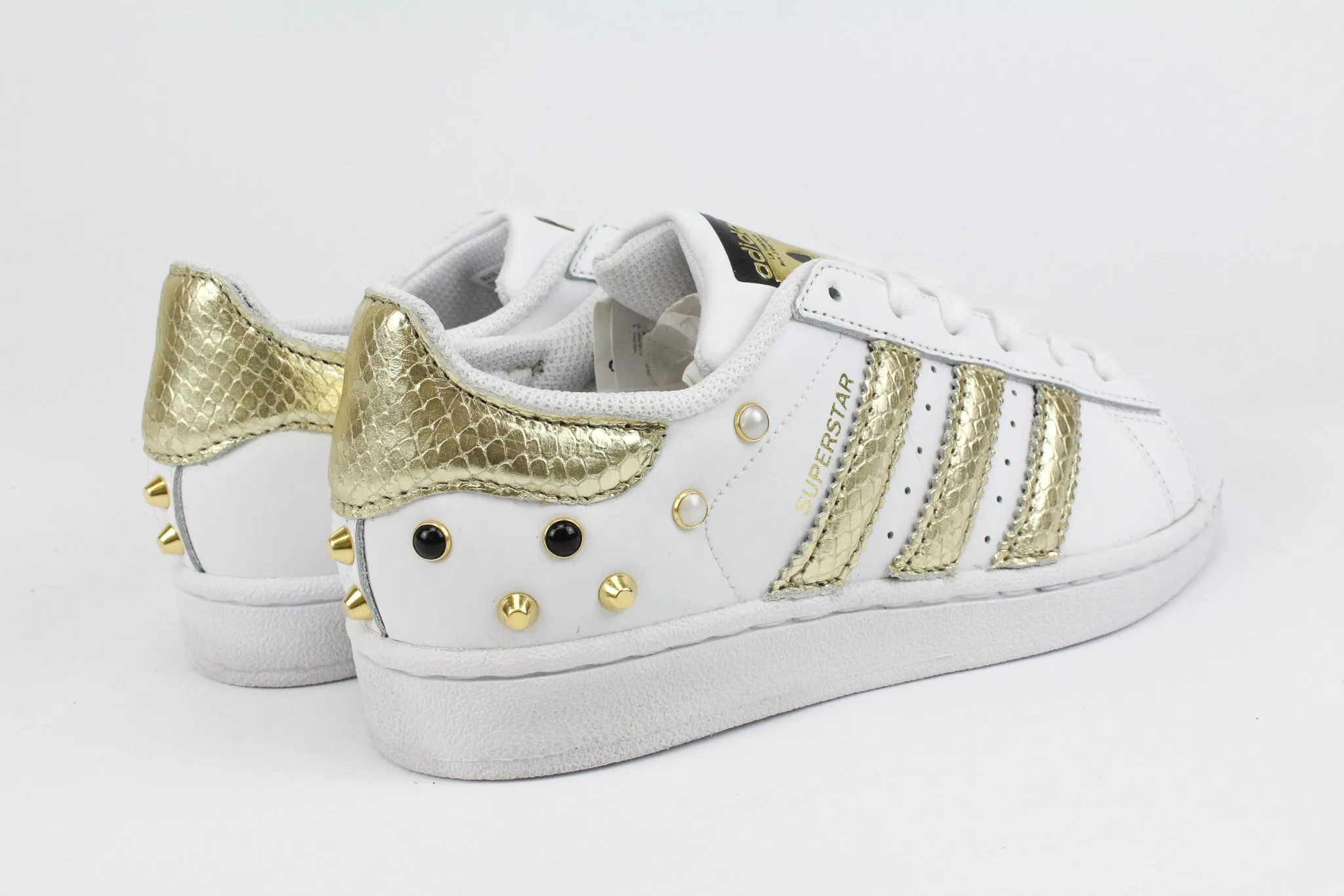 Adidas Superstar Pitone Laminato Gold & Borchie