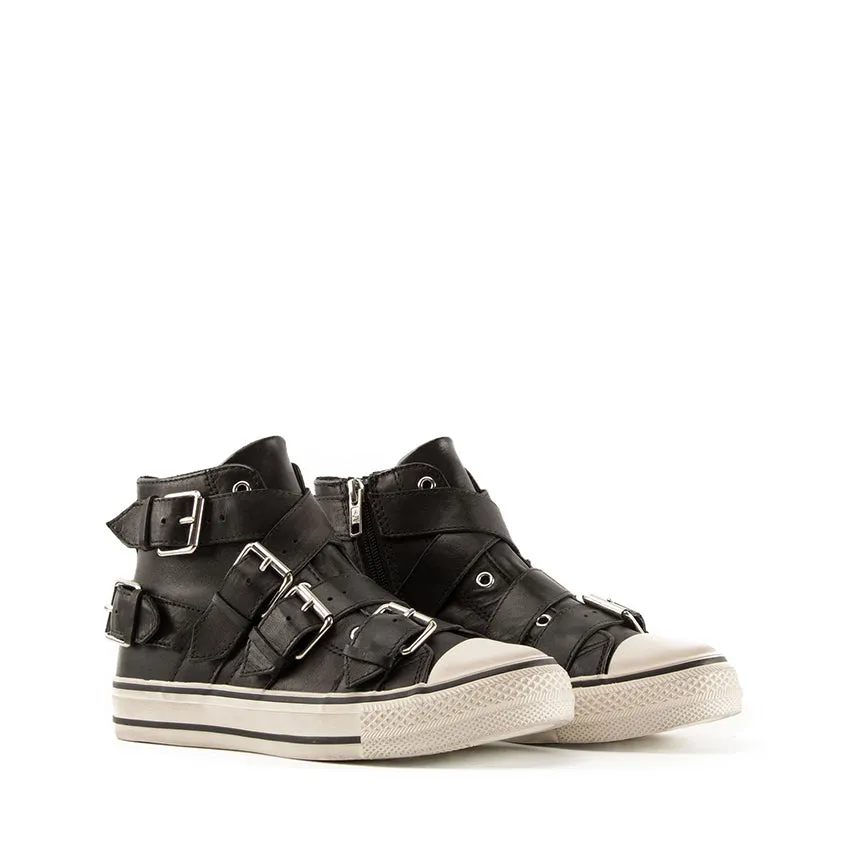 ASH SNEAKERS VERSO 120676-001 NERO CON FIBBIE