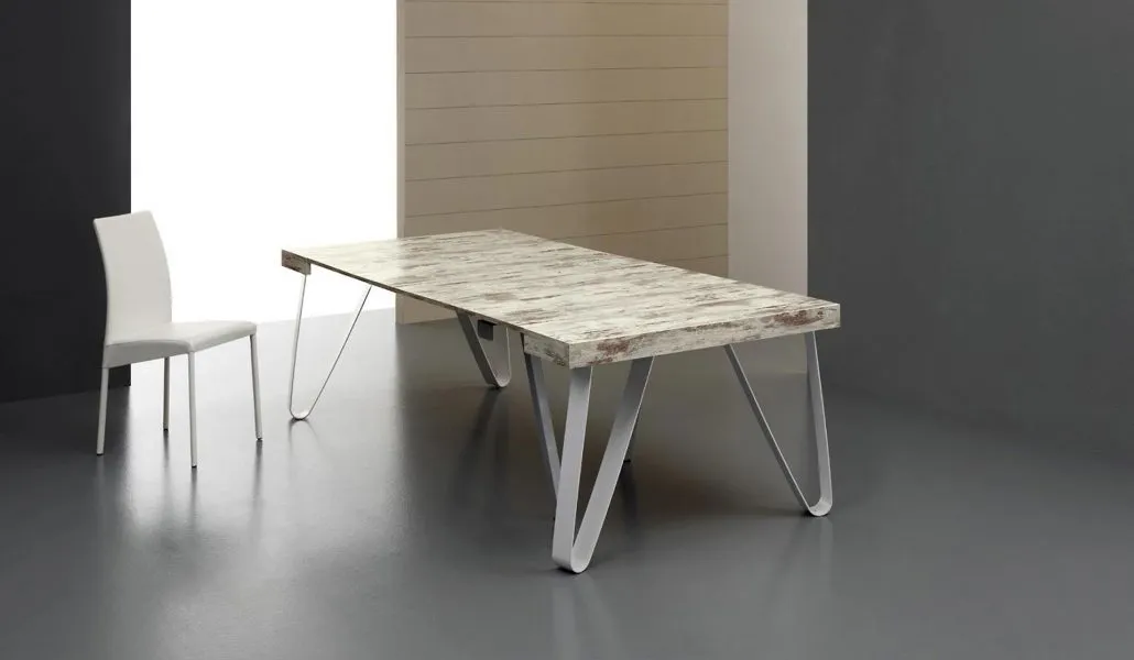 Axel - Consolle allungabile moderna Eurosedia in metallo e legno cm 110x55/325x75h - vari colori