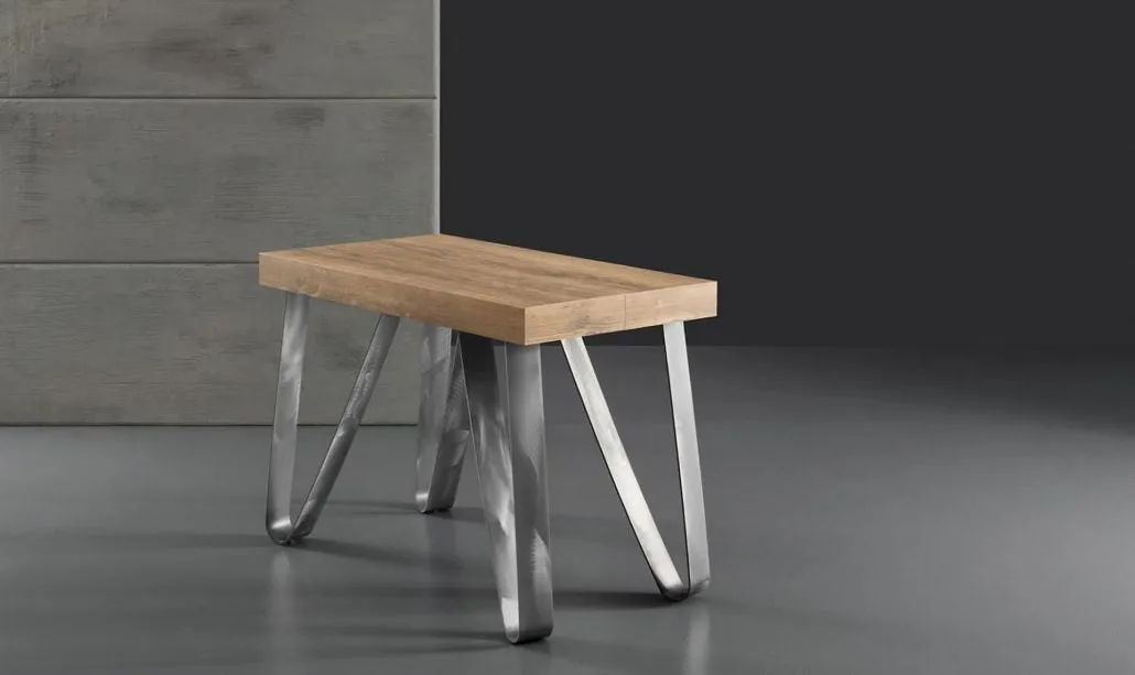 Axel - Consolle allungabile moderna Eurosedia in metallo e legno cm 110x55/325x75h - vari colori