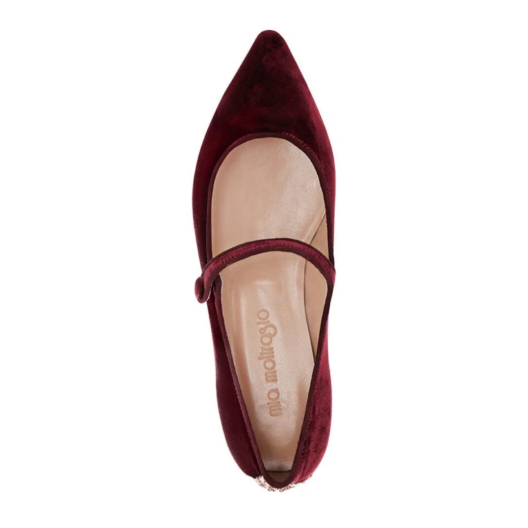 Ballerine Velluto Bordeaux