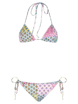 Bikini con Patch Floreali (Top e Slip Venduti Separatamente)