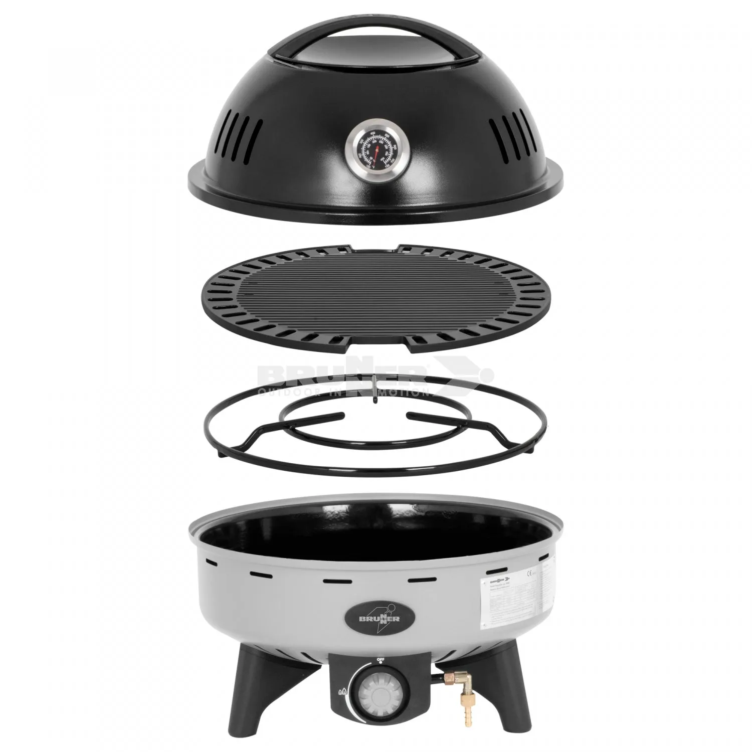 BRUNNER DEVIL BBQRUISER HT GRILL A GAS PORTATILE COMPATTO E LEGGERO