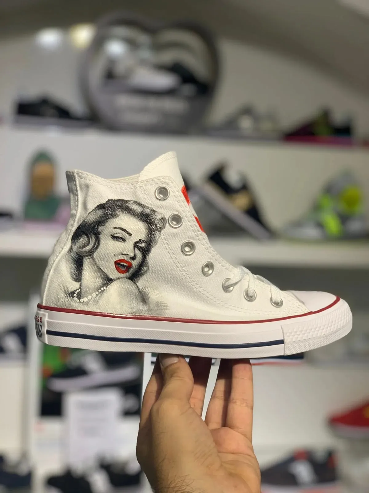 Converse All Star Personalizzata Marilyn Monroe Classica