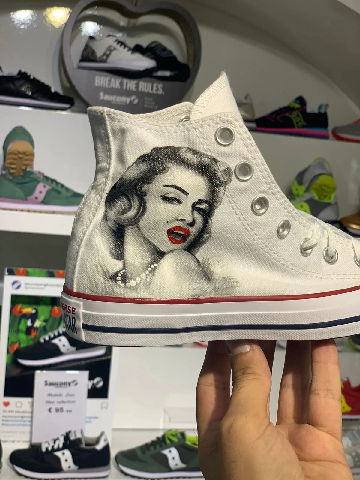 Converse All Star Personalizzata Marilyn Monroe Classica