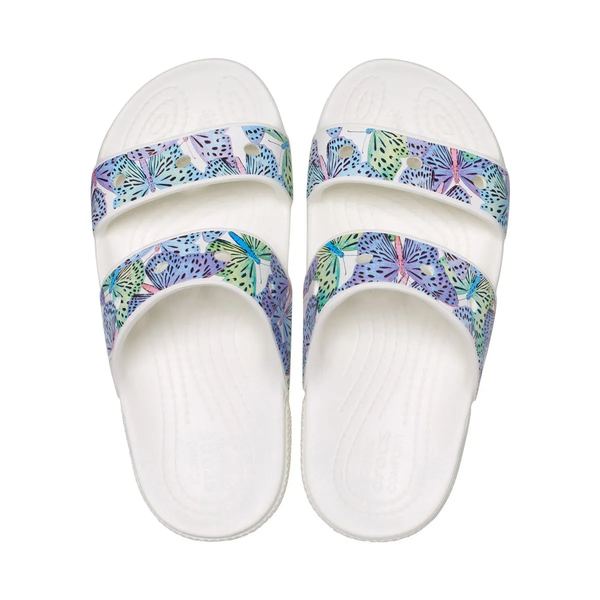 Crocs sandalo da bambina Classic Butterfly Sandal Kid 208299-94S bianco