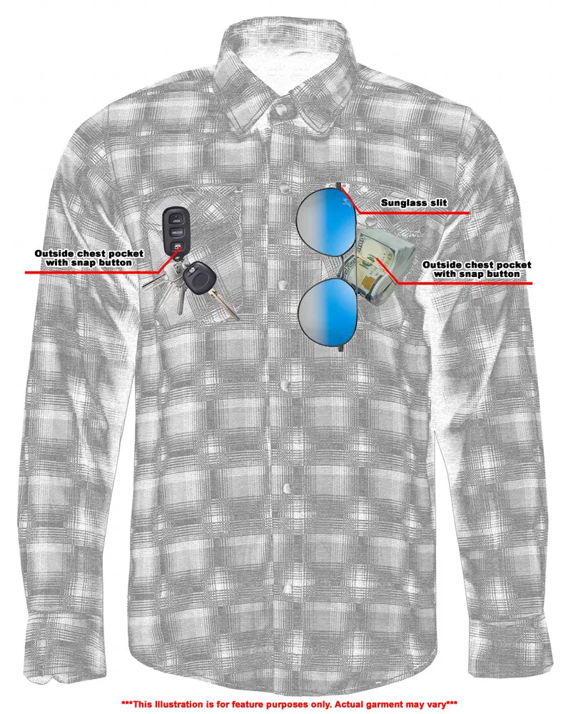 Daniel Smart Flannel Shirt - Blue and Black Shaded