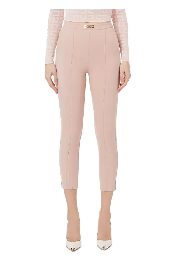 Elisabetta Franchi PE23 Pantalone ESSENTIAL Stretch Carne