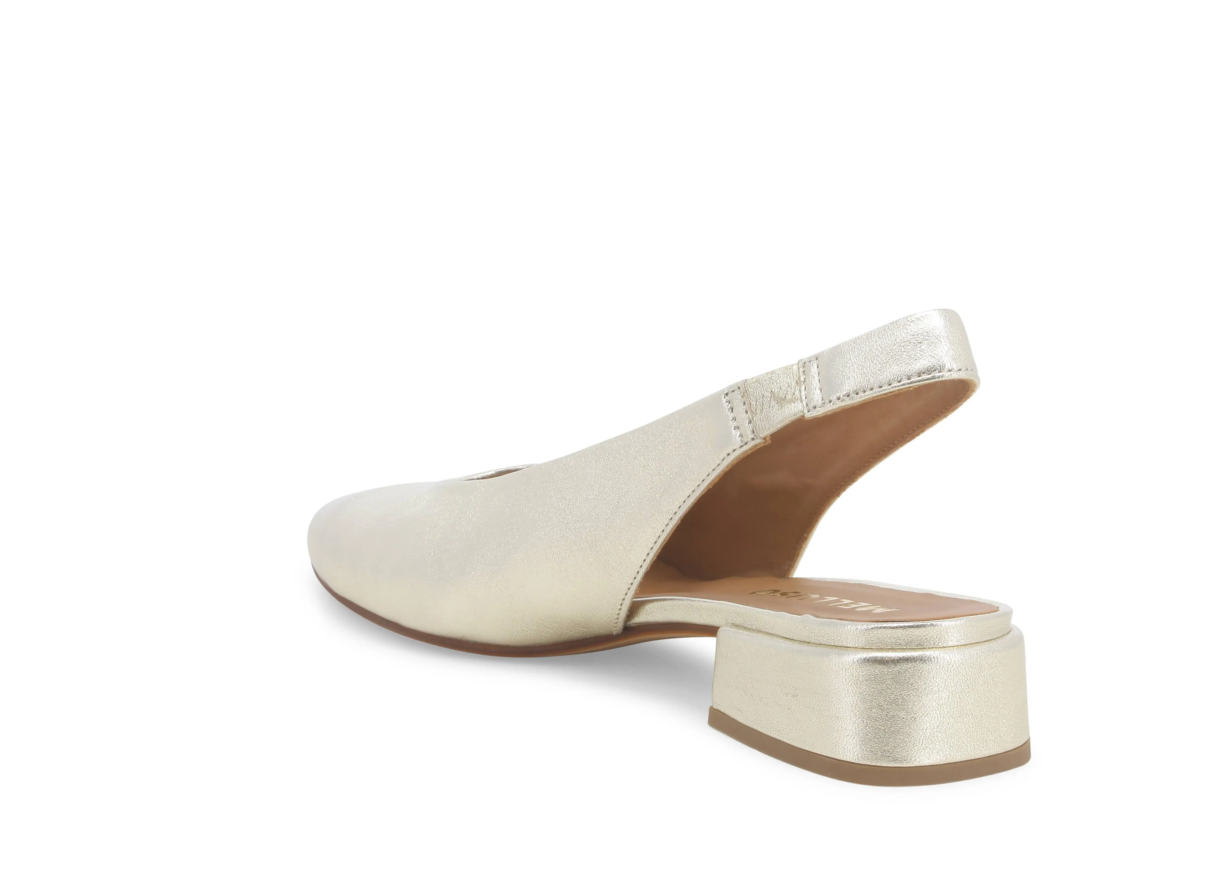 Melluso Décolleté Slingback Tacco Basso tomaia Pelle Laminata