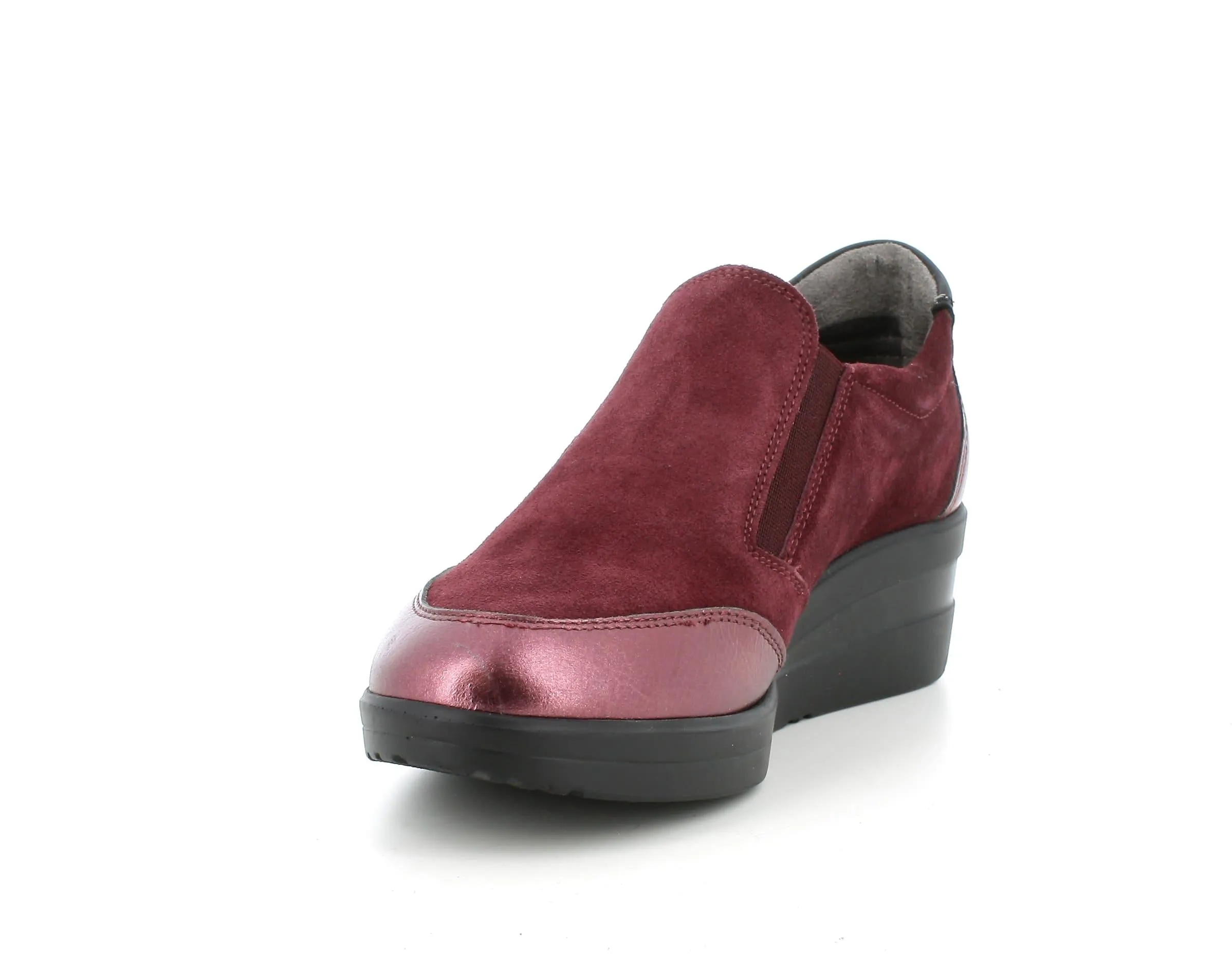 Melluso donna scarpe basse in camoscio bordeaux