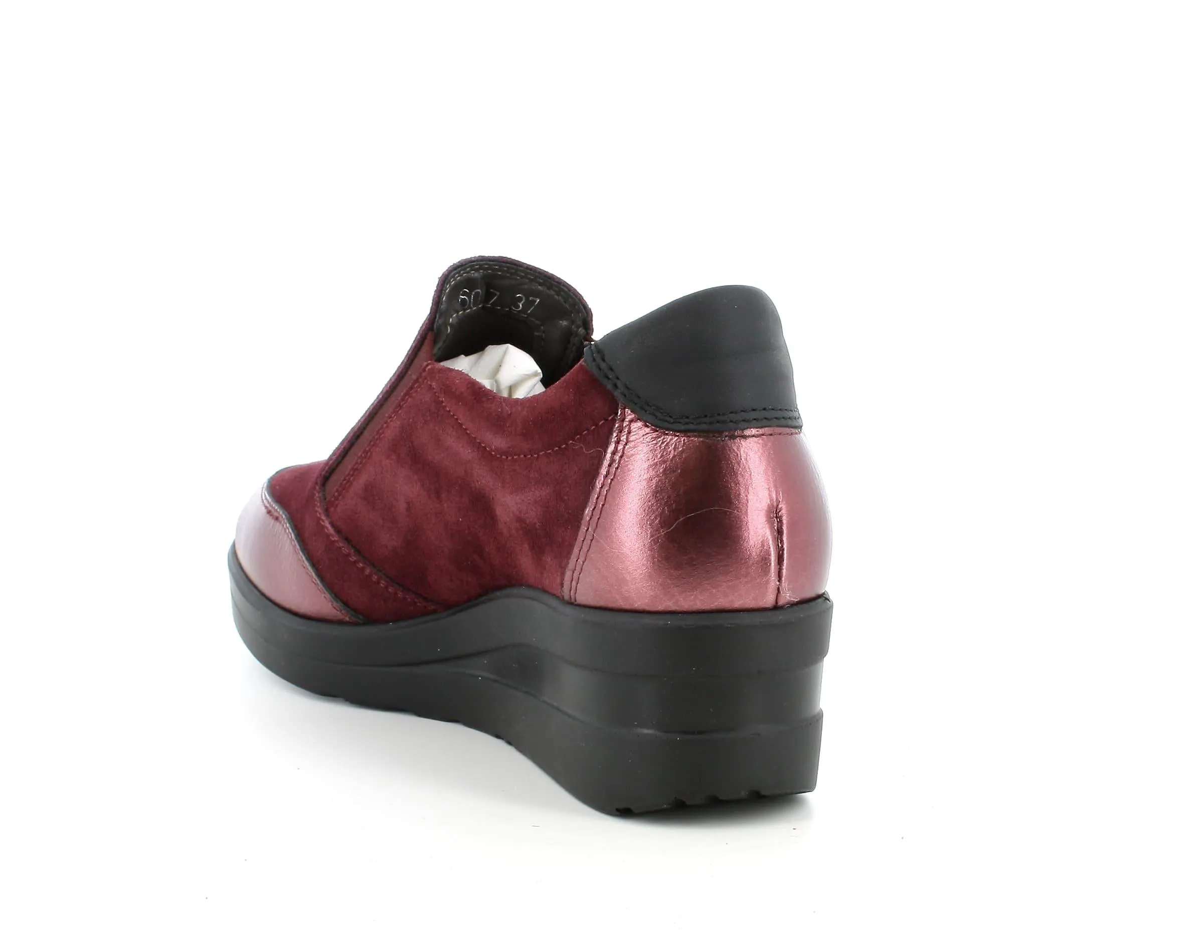 Melluso donna scarpe basse in camoscio bordeaux