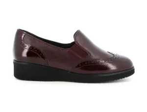 Melluso donna scarpe basse in pelle bordeaux