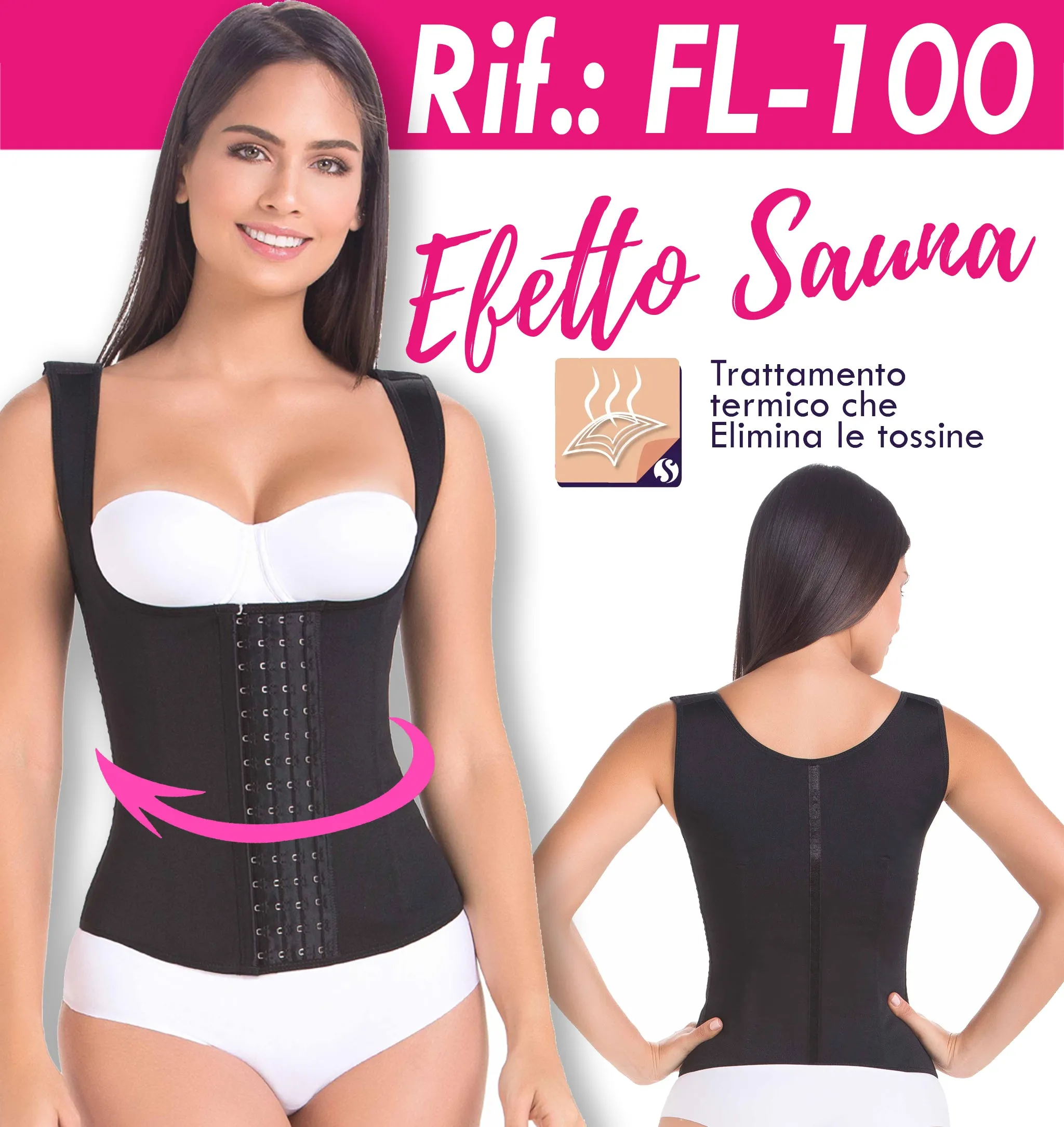 RIF. FL100 GILET DIMAGRANTE IN LATTICE ho