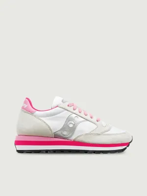 SNEAKERS SAUCONY JAZZ TRIPLE BIANCO GRIGIO E ROSA